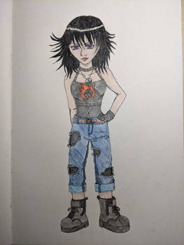 Character design practice Felicia Faustina (Punk)