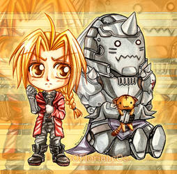 Chibi Elric Brothers