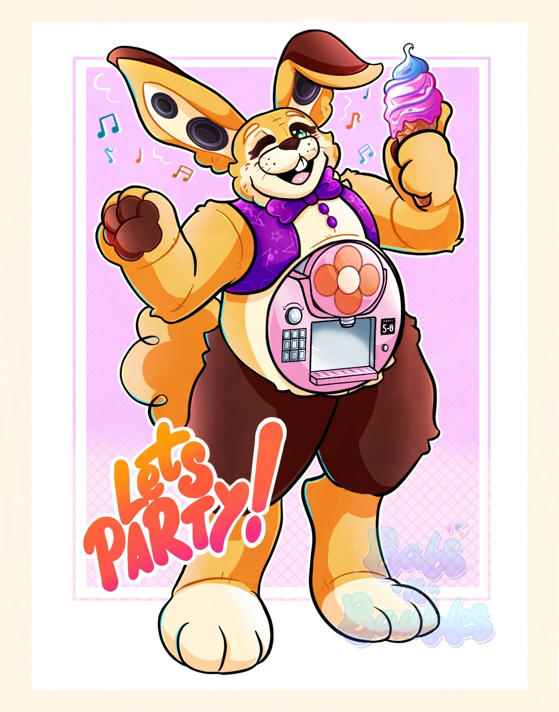 Springbonnie Face Commission - Plush Springbonnie by Babs-n-Baubles on DeviantArt
