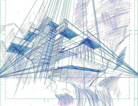 Falling waters perspective Study