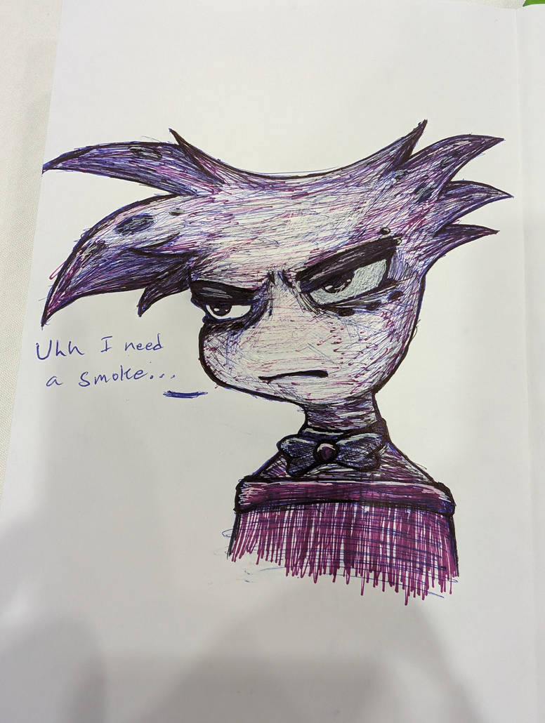 Doodle of a grumpy Angel by Shadowstar1917 on DeviantArt