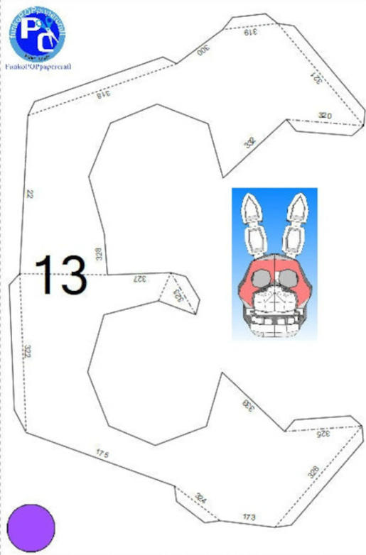 bonnie template paper cardboard mask by Norbertcaptain on DeviantArt