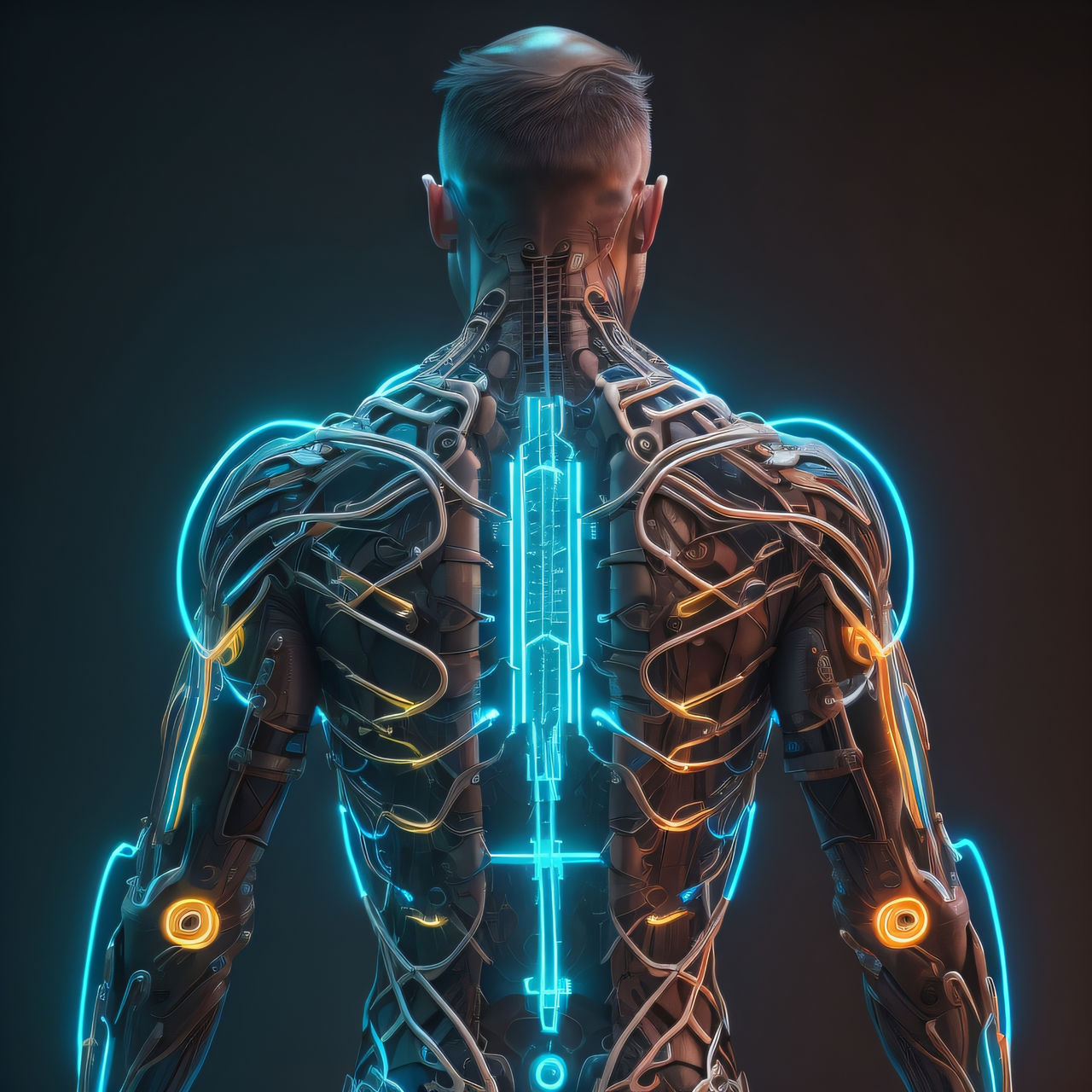 Cyborg Rear View Cyborg 07 by Portakeyz019 on DeviantArt