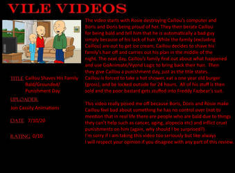 Vile Videos 8: Caillou Shaves His Family Bald