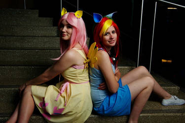 Pegasisters Chillin' on the stairs