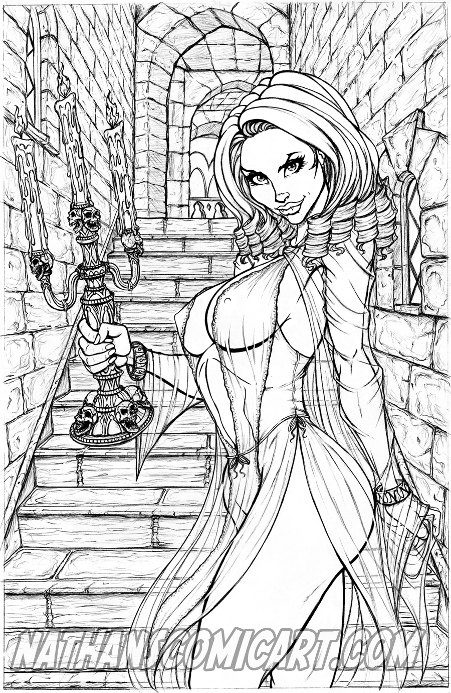 Tanya Countess Dracula line-art A