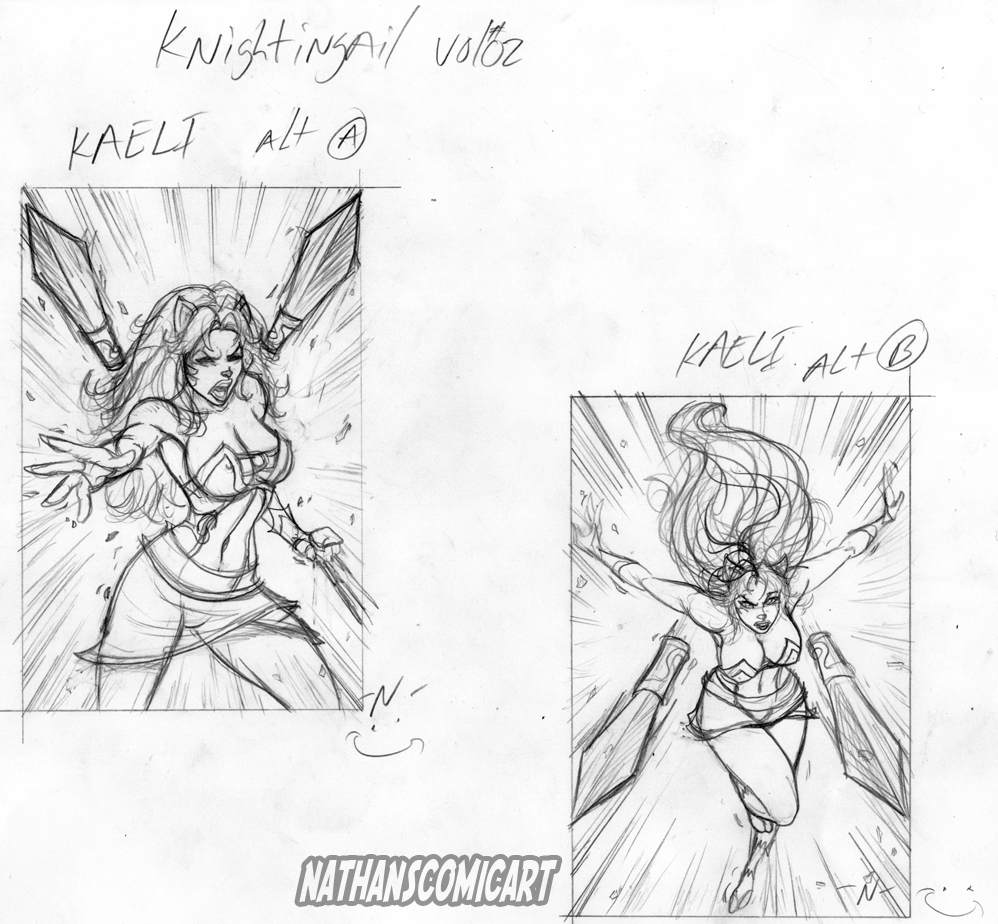 Knightingail Vol 2 COVER #005 KAELI layouts A