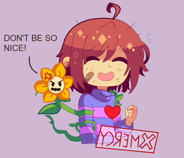 Sweet-Hope's art blog — Frisk and Flowey from Undertale I'm sorry for