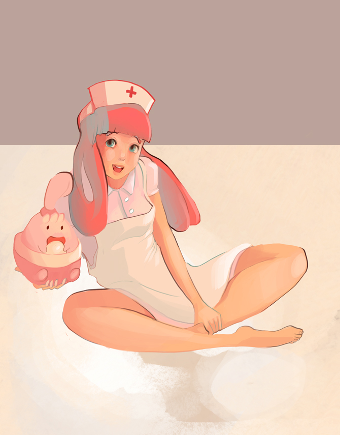 Nurse Joy and Happiny