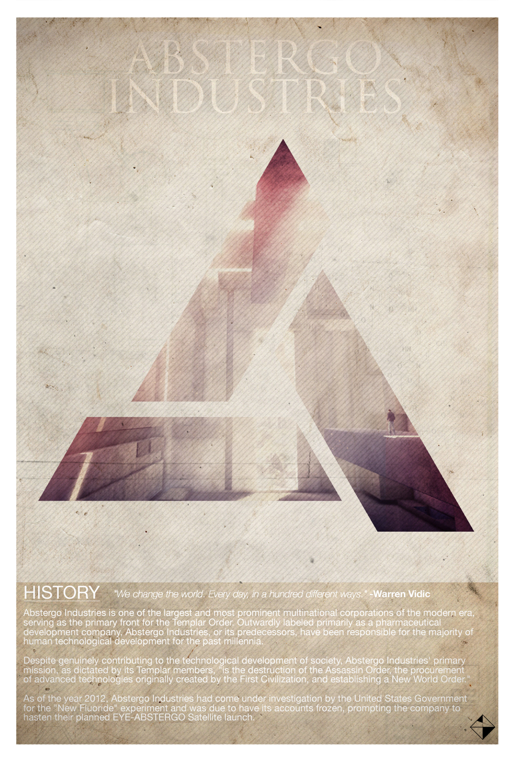 Assassin's Creed Abstergo Ind. Retro Poster