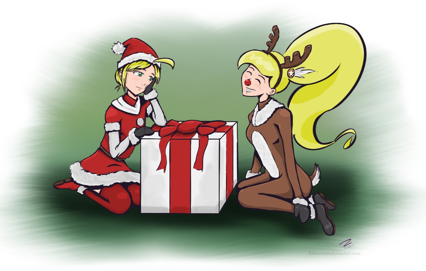 Holiday Cheer Between Sisters