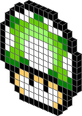 Mario 1up Mushroom Pixel Cubes