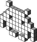 Space Invaders B - Pixel Cubes