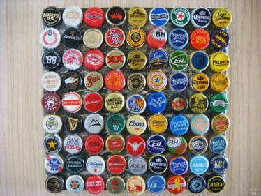 Recycled Bottle Cap Mosaic