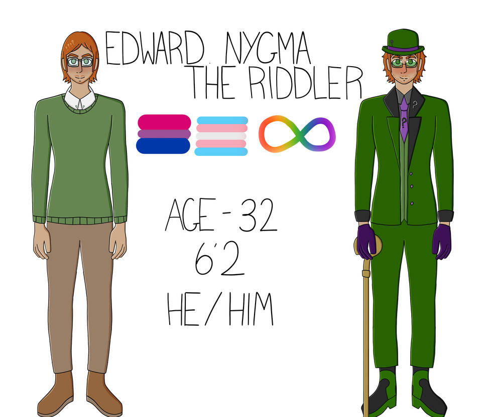 Edward Nygma/The Riddler headcanons/redesigns by Themoonfromthe1890s on ...