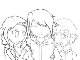 Bothering Siblings Lineart