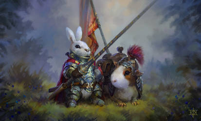 Bunny Knight and Quinny Pig steed