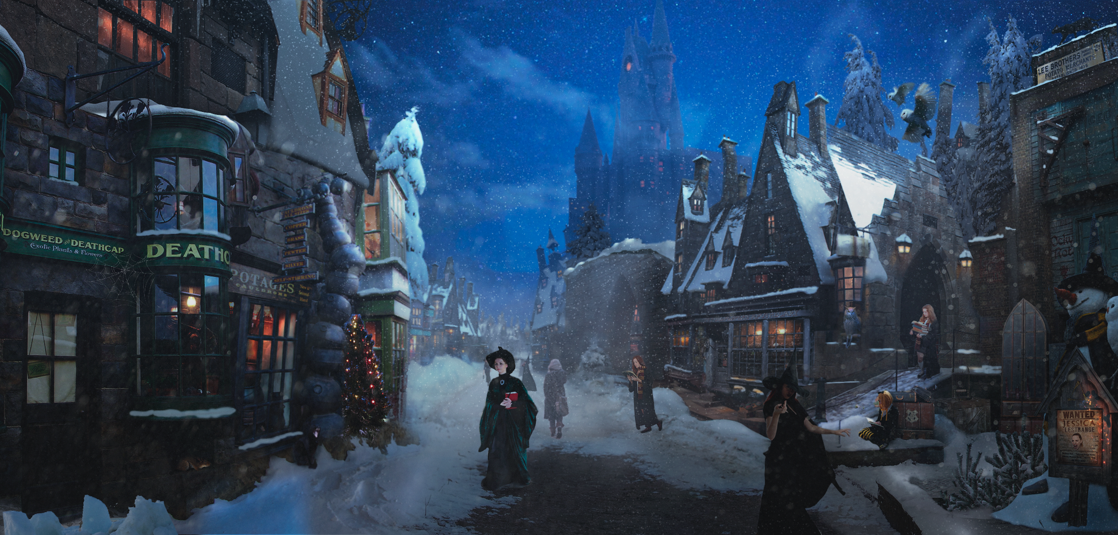 Hogsmeade before Christmas by DraakeT