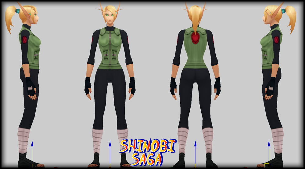 Mod The Sims - Konoha Chuunin/Jounin (outfit)