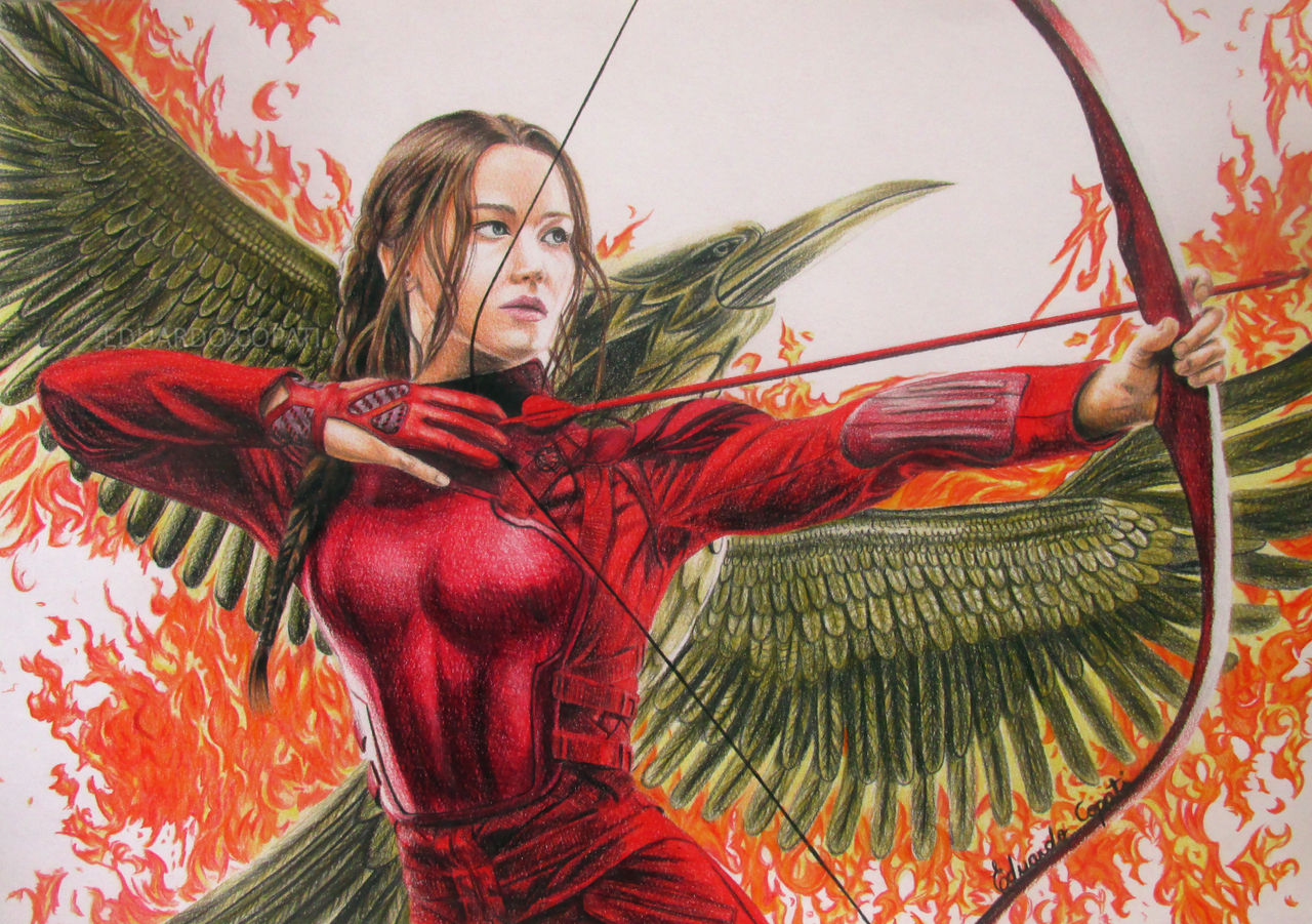 Katniss Everdeen: The Mockingjay Drawing by EduardoCopati on DeviantArt