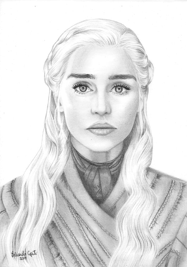 Daenerys Targaryen Drawing by EduardoCopati on DeviantArt
