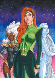 Jean Grey, Storm and Emma Frost (FOR SALE) by EduardoCopati