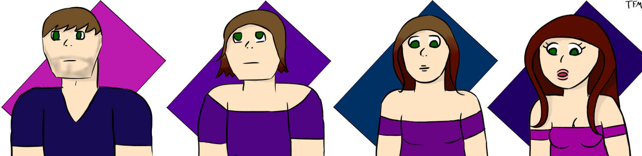My first transformation drawing M Human to F Human by TFingMelody on ...