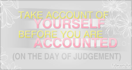 Take Account of Yourself