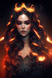 VORONY evil beautiful queen goddess long wavy hair