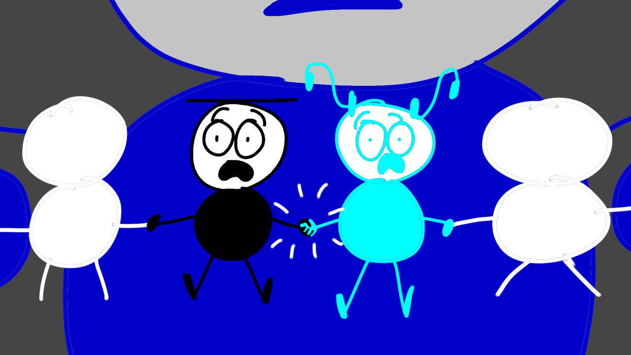 Stickblack and Stickwing Are Forced To Hold Hands! by ChaseRafter on ...