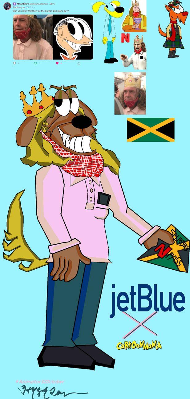 Ryan Brewer JetblueRacistBurgerKing cartoonmania'd by VinluvHandesbuk