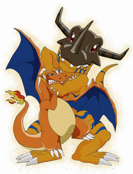 Greymon_vs_Charizard