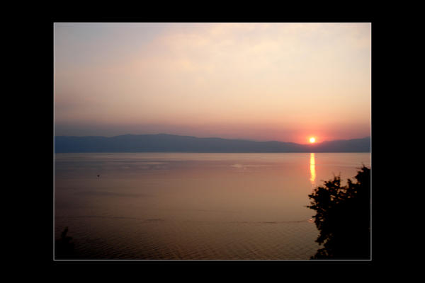 Sunset over Ohrid's lake