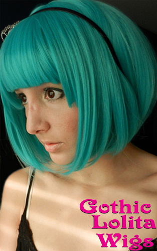 Short Teal Green Bob