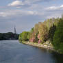 River in spring light