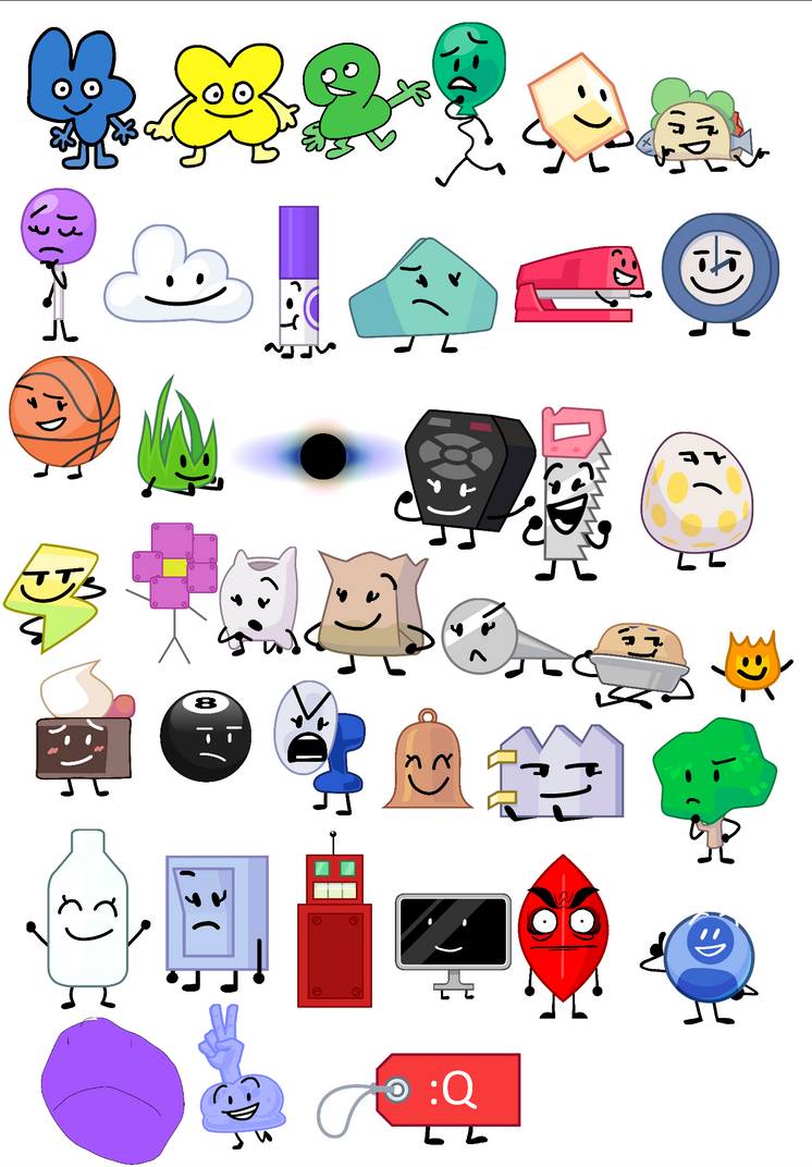 Bfdi characters part 2 by shakimberryjr on DeviantArt