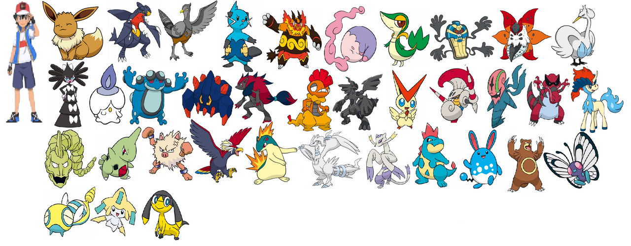 Ash Unova Team In My Canon by UnderbiteJumper on DeviantArt