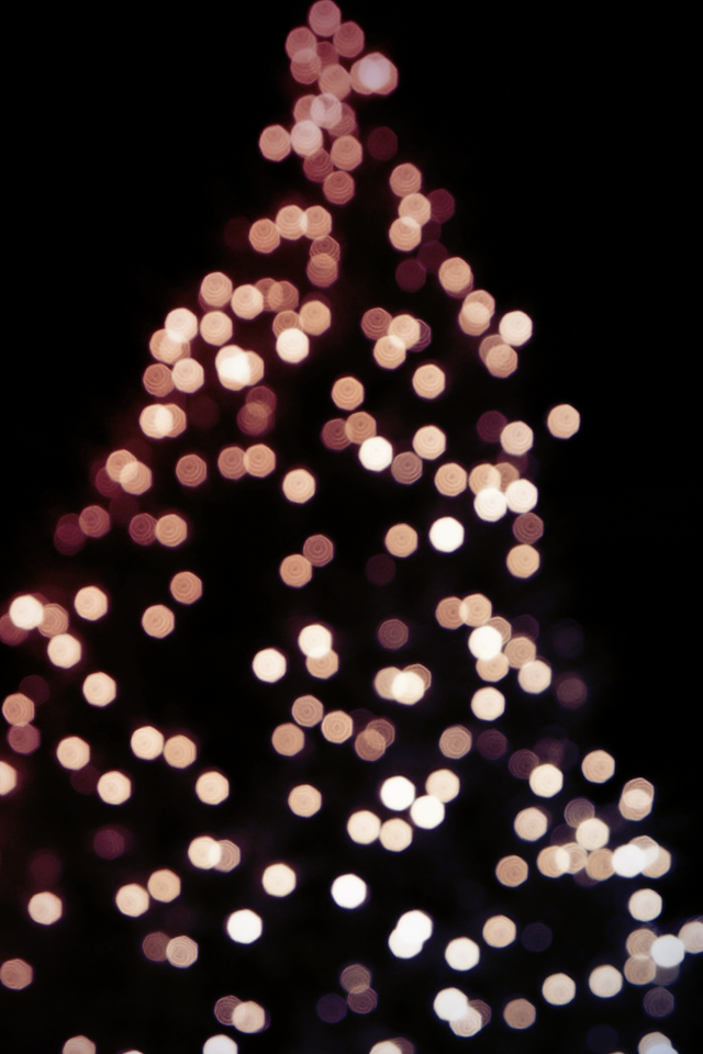 Christmas Tree Bokeh iPhone