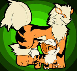 Growlithe and Arcanine