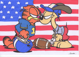 Garfield et Odie - Football Americain