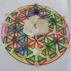 Flower of Life Crystal Grid