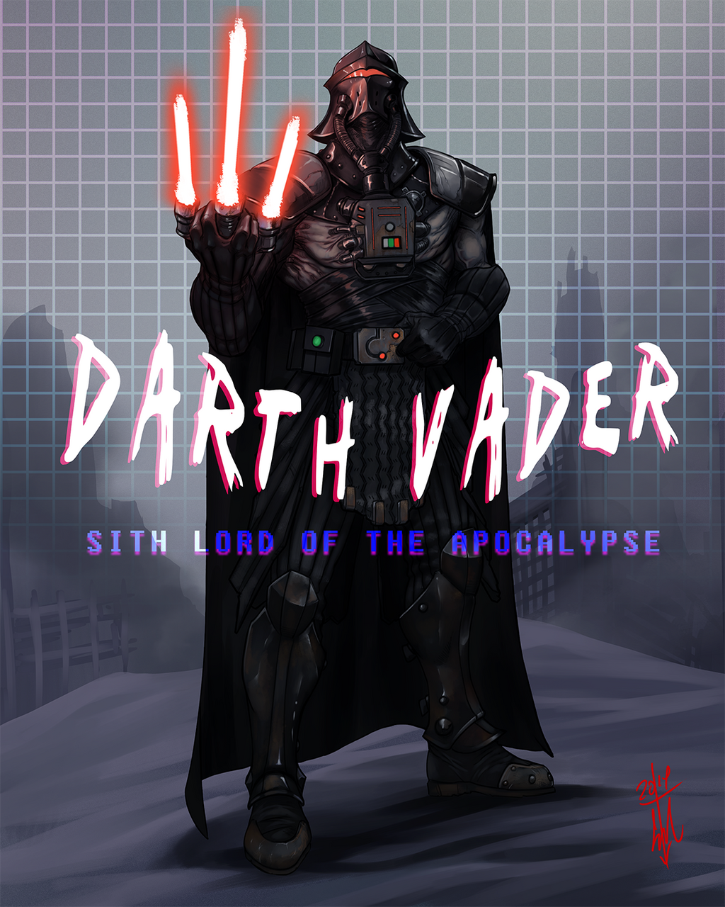 Darth Vader Cyberpunk Wasteland Remix