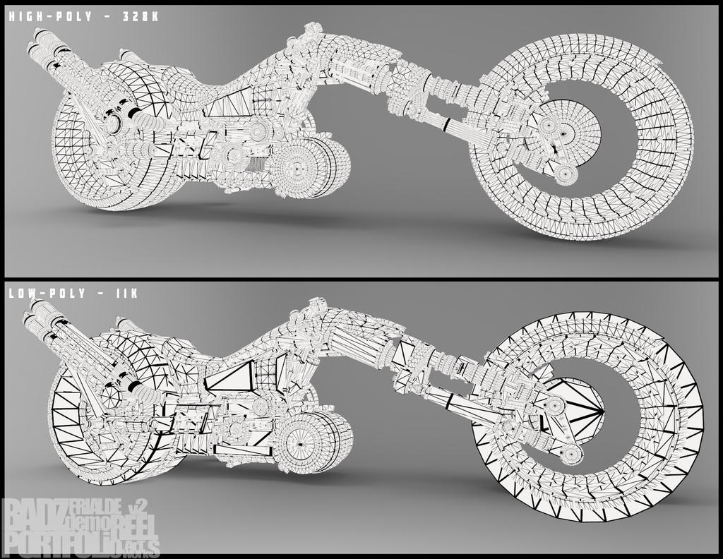 Mirage Bike High And Low Poly Details By Badzter09 On Deviantart Mirage Bike High And Low Poly Details By Badzter09 On Deviantart