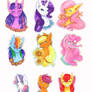 Mane 6 and CMC Sticker Sets