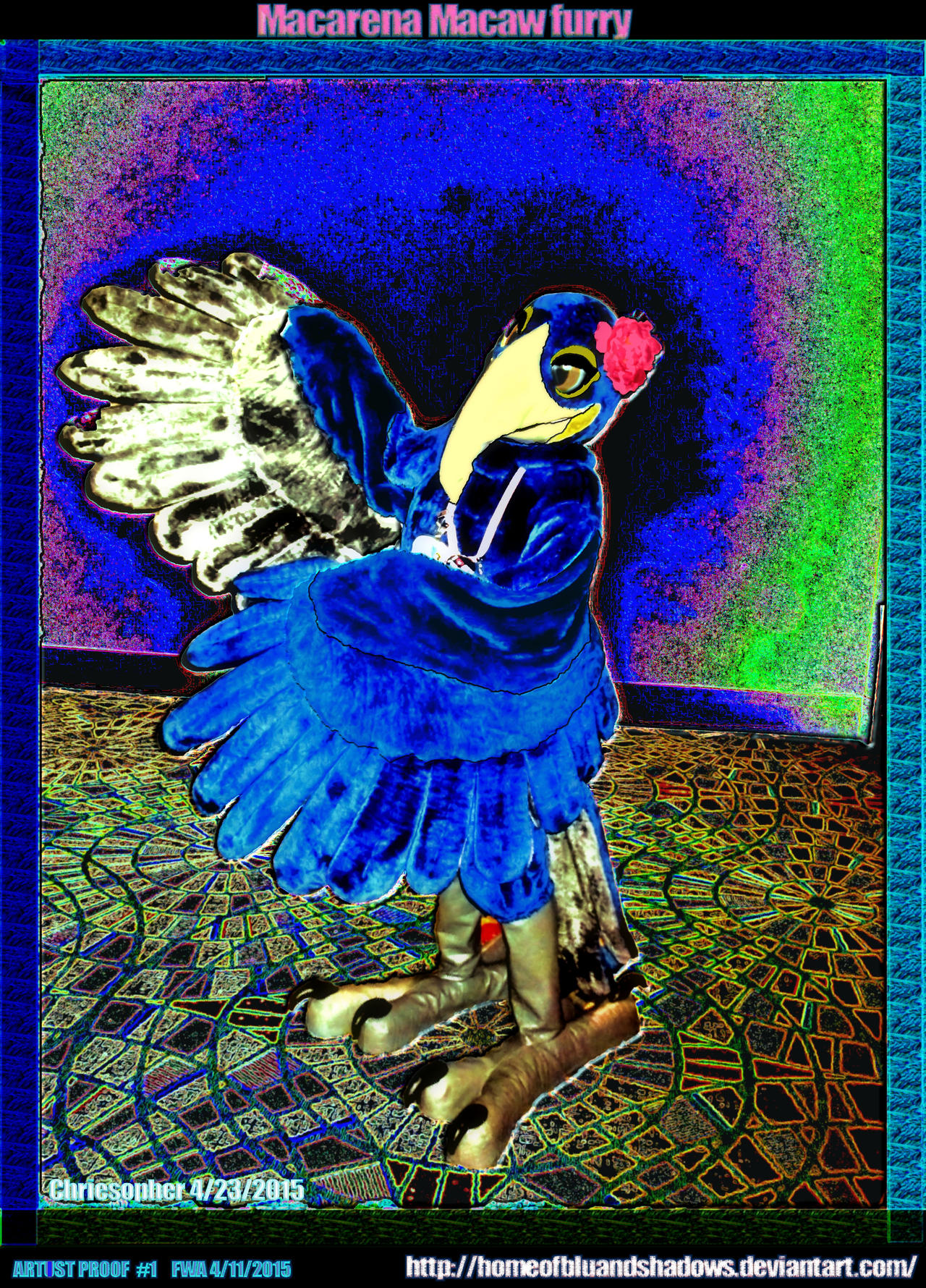 Artist proof #1 Macarena Macaw furry