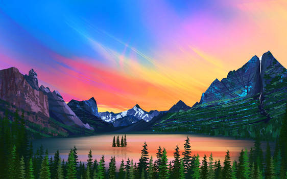 Multicolored mountains