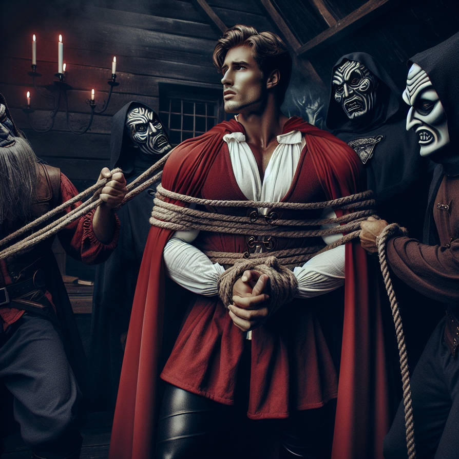 Prince Phillip tied up with heavy rope by Tcruise23 on DeviantArt