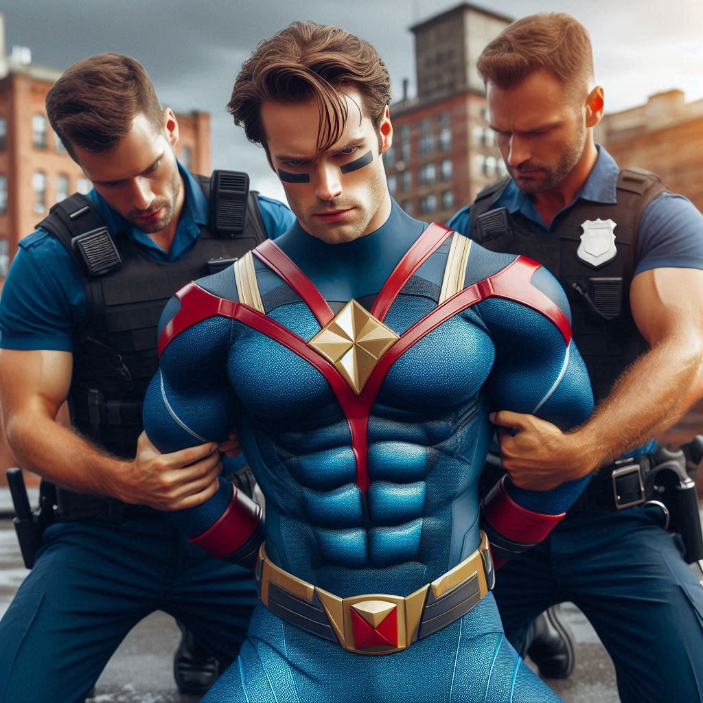 Buff Cops Deviantart Brave superhero ambushed and arrested by buff cops by Tcruise23 on ...