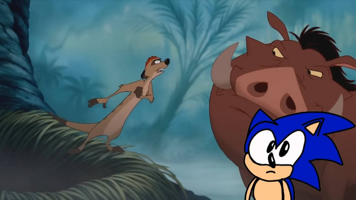Sonic Sees Timon And Pumbaa Arguing by elijahthesonicguy on DeviantArt
