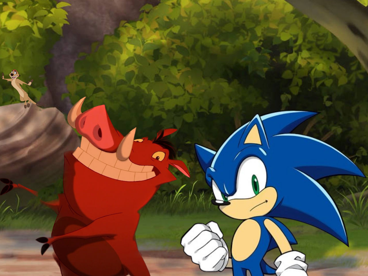 Timon And Pumbba Show Sonic Hakuna Matata by elijahthesonicguy on ...